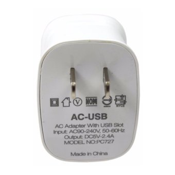 Bavin PC727 Dual USB Slot 2.4A Quick Charger Travel Adapter ForAndroid (White) June 2018 - 4 Bavin PC727 Dual USB Slot 2.4A Quick Charger Travel Adapter forAndroid (White) - 4