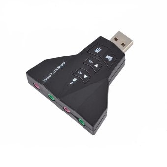 Black Hot Sale External 7.1 Channel USB Stereo Audio 3D Sound CardAdapter Microphone Headset Jack For Laptop PC - Intl June 2018 - 2 Black Hot Sale External 7.1 Channel USB Stereo Audio 3D Sound CardAdapter Microphone Headset Jack for Laptop PC - intl - 2