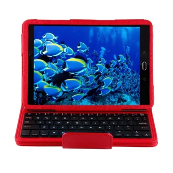 Bluetooth Keyboard Leather Case + Stand For Samsung Galaxy Tab S2T810/Tab(Red) - Intl June 2018 - 2 Bluetooth Keyboard Leather Case + Stand for Samsung Galaxy Tab S2T810/Tab(Red) - intl - 2