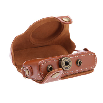 Brown PU Leather Camera Bag Case For Sony RX100 RX100M2 June 2018 - 5 Brown PU Leather Camera Bag Case for Sony RX100 RX100M2 - 5