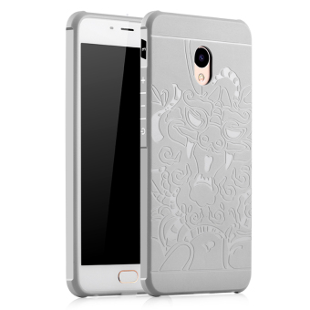 Philippines | BYT Dragon Debossed Silicon Screen Protective Cover Case for MeizuM3E Meilan E(Grey