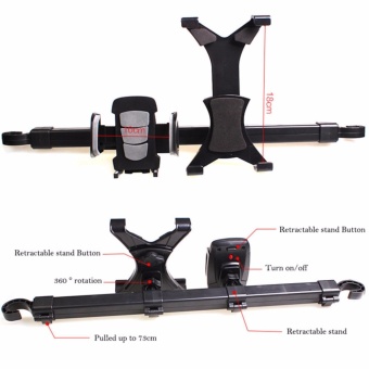 Car Chair Back Phone IPad Tablet Stand Two-in-one Bracket Holder -intl June 2018 - 4 Car Chair Back Phone iPad Tablet Stand Two-in-one Bracket Holder -intl - 4