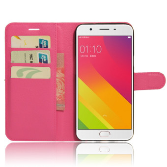 Flip Leather Wallet Case For Oppo F1s (Rose Red) - Intl June 2018 - 3 Flip Leather Wallet Case for Oppo F1s (Rose Red) - intl - 3