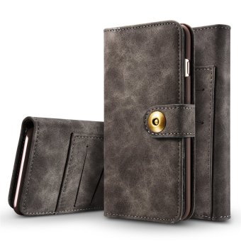 For Apple IPhone 6 Plus / 6s Plus 2in1 Stand Support + Card Slot Magnetic Buckle Vintage Cow Leather Split Cover Phone Wallet Case - Intl June 2018 - 4 for Apple iPhone 6 Plus / 6s Plus 2in1 Stand Support + Card Slot Magnetic Buckle Vintage Cow Leather Split Cover Phone Wallet Case - intl - 4