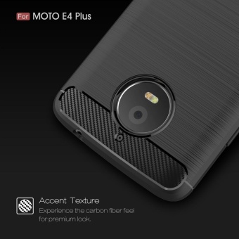 For Motorola Moto E4 Plus Carbon Fiber Brushed Texture Slim TPU Back Case (Navy) - Intl June 2018 - 3 For Motorola Moto E4 Plus Carbon Fiber Brushed Texture Slim TPU Back Case (Navy) - intl - 3