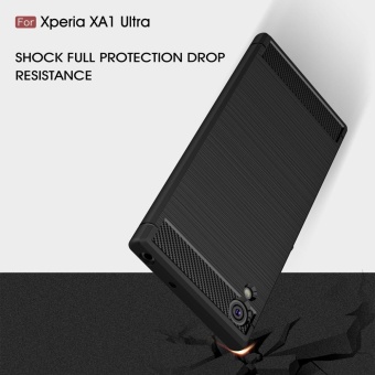 For Sony Xperia XA1 Ultra Carbon Fiber Brushed Texture Slim TPUBack Case (Grey) - Intl June 2018 - 4 For Sony Xperia XA1 Ultra Carbon Fiber Brushed Texture Slim TPUBack Case (Grey) - intl - 4