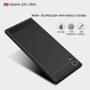 For Sony Xperia XA1 Ultra Carbon Fiber Brushed Texture Slim TPUBack Case (Grey) - Intl June 2018 - 2 For Sony Xperia XA1 Ultra Carbon Fiber Brushed Texture Slim TPUBack Case (Grey) - intl - 2