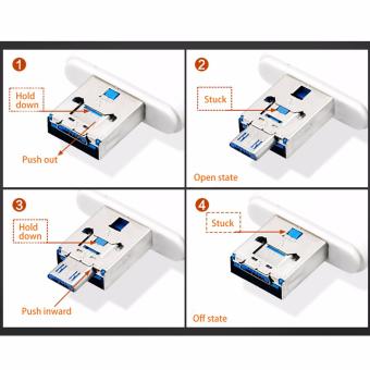 FOSOTO Lightning IFlash USB SDHC Micro SD OTG Card Reader For IOS 9iPhone 5/5S/6/6Plus/iPad PC & Android 3 In 1 Memory CardReaders & Adapters - White - Intl April 2018 - 5 FOSOTO Lightning iFlash USB SDHC Micro SD OTG Card Reader For IOS 9iPhone 5/5S/6/6Plus/iPad PC & Android 3 in 1 Memory CardReaders & Adapters - White - intl - 5