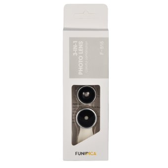 FUNIPICA F-516 3 In 1 Premium 0.36x Super Wide/ Macro/ FisheyeUniversal Photo Clip Lens (Silver) #0128 June 2018 - 3 FUNIPICA F-516 3 in 1 Premium 0.36x Super Wide/ Macro/ FisheyeUniversal Photo Clip Lens (Silver) #0128 - 3