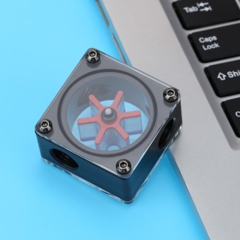 G1/4 Port 3 Impeller Water Flow Meter Indicator For PC WaterCooling System(Black) - Intl June 2018 - 2 G1/4 Port 3 Impeller Water Flow Meter Indicator for PC WaterCooling System(Black) - intl - 2