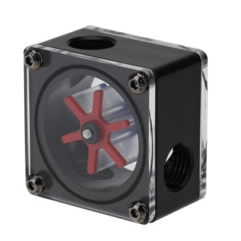 G1/4 Port 3 Impeller Water Flow Meter Indicator For PC WaterCooling System(Black) - Intl June 2018 - 4 G1/4 Port 3 Impeller Water Flow Meter Indicator for PC WaterCooling System(Black) - intl - 4