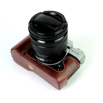 Genuine Leather Camera Case For FujiFilm Fuji XT10 X-T10 XT20 XT-20Leather Camera Half Bag Body Set Bottom Cover Open - Intl June 2018 - 2 Genuine Leather Camera Case For FujiFilm Fuji XT10 X-T10 XT20 XT-20Leather Camera Half Bag Body Set bottom Cover Open - intl - 2