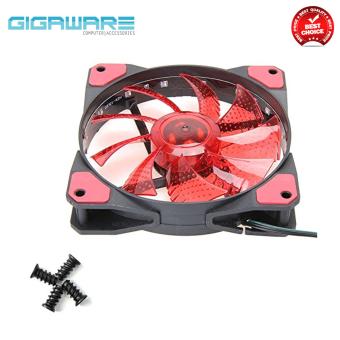 Gigaware Chassis 15 Colorful LED 12 Cm Long Cooling Fan 3PIN Plus 4P (Red) Set Of 2 April 2018 - 2 Gigaware Chassis 15 Colorful LED 12 cm Long Cooling Fan 3PIN plus 4P (Red) set of 2 - 2