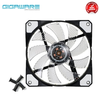 Gigaware Chassis 15 Colorful LED 12 Cm Long Cooling Fan 3PIN Plus 4P (White) June 2018 - 2 Gigaware Chassis 15 Colorful LED 12 cm Long Cooling Fan 3PIN plus 4P (White) - 2