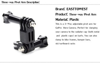 Gopro Accessories Set Three-way Pivot Extension Arm For Go Pro Hero5 4 3 SJCAM SJ4000 Eken H9R Action Camera Kit - Intl June 2018 - 2 Gopro Accessories Set Three-way Pivot Extension Arm for Go Pro Hero5 4 3 SJCAM SJ4000 Eken h9R Action Camera kit - intl - 2