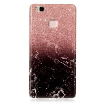 Happon Case for Huawei P9 Lite Marble Pattern Slim Fit Soft TPU Phone Back Case -