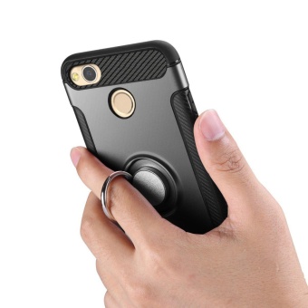 Hybrid Armor Case For Xiaomi Redmi 4X Anti-slip Carbon Fiber TPU +PC Back Cover With Ring Grip/Stand Holder Gold - Intl June 2018 - 5 Hybrid Armor Case For Xiaomi Redmi 4X Anti-slip Carbon Fiber TPU +PC Back Cover with Ring Grip/Stand Holder Gold - intl - 5