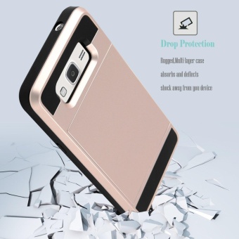 Hybrid Dual Layer Shockproof Bumper Wallet Case Cover With CardHolder For Samsung Galaxy J2 Prime - Intl June 2018 - 3 Hybrid Dual Layer Shockproof Bumper Wallet Case Cover with CardHolder for Samsung Galaxy J2 Prime - intl - 3