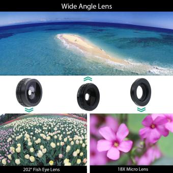 IPhone 7 Camera Lens Kit, OXOQO 3 In 1 202? Fisheye Lens + 18XMacro Lens + Wide Angle Lens With Dustproof Shockproof AluminumCase, Separate Screen Protector Included(Black) - Intl June 2018 - 4 IPhone 7 Camera Lens Kit, OXOQO 3 In 1 202? Fisheye Lens + 18XMacro Lens + Wide Angle Lens With Dustproof Shockproof AluminumCase, Separate Screen Protector Included(Black) - intl - 4