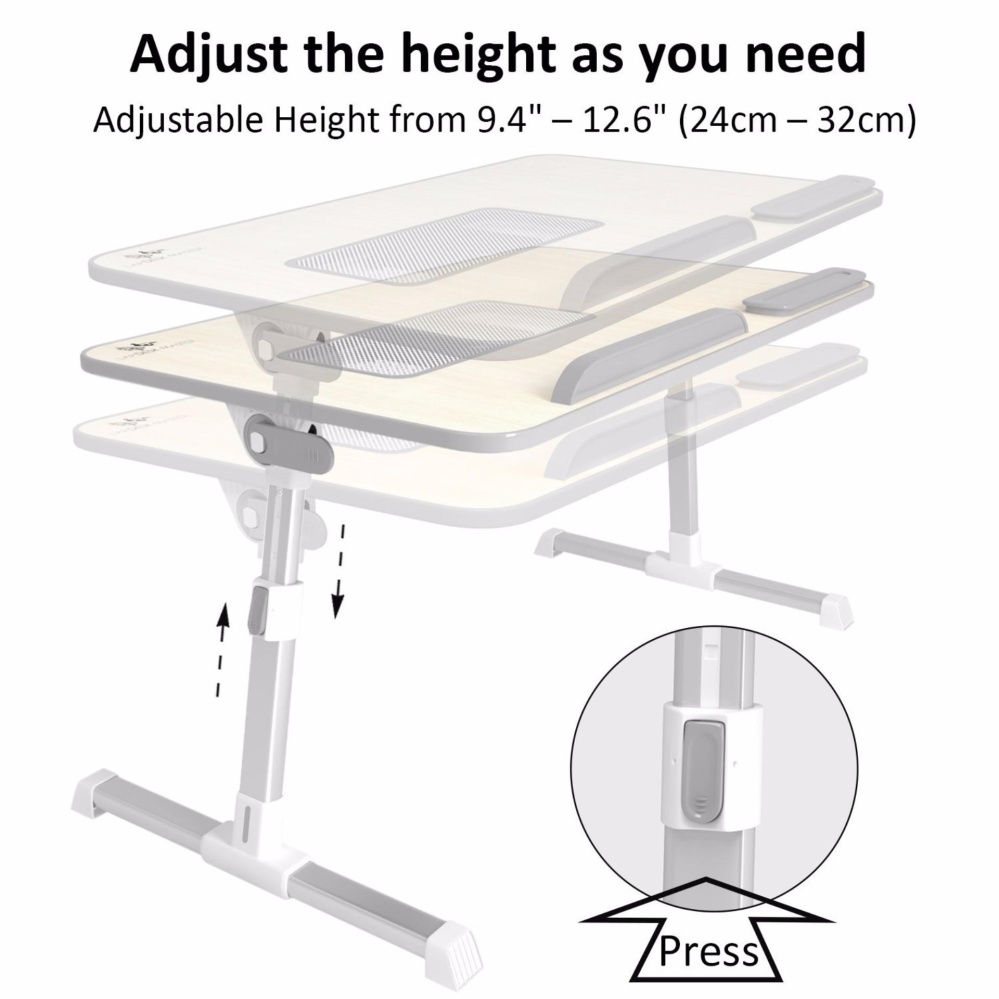 Lap Desk Cooling Fan Ideas Lap Desk Master Adjule Laptop Bed Tray Table With Cooling Fan Portable Couch