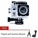 Lazytech 4K 30FPS 1080p 30/60FPS WiFi Action Pro 16MP Sports Camera (White) with Free Tripod and Suction Mount