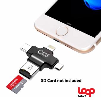 LOOP ALLOY 4 In 1 MULTI CONNECTOR CARD READER ,OTG LIGHTNING, OTG MICRO SD, OTG USB C, OTG BLACK June 2018 - 3 LOOP ALLOY 4 in 1 MULTI CONNECTOR CARD READER ,OTG LIGHTNING, OTG MICRO SD, OTG USB C, OTG BLACK - 3