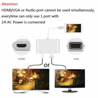 LYBALL 3 In 1 Lightning 8Pin To HDMI/VGA/Audio TV Digital Airplay Adapter Converter For IPhone 6 7 /iPad Silver - Intl June 2018 - 3 LYBALL 3 in 1 Lightning 8Pin to HDMI/VGA/Audio TV Digital Airplay Adapter Converter for iPhone 6 7 /iPad Silver - intl - 3