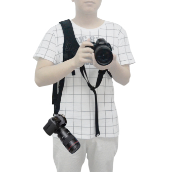 Mcoplus Universal Camera Quick Shoulder Strap Belt Single Shoulder Black Sling Sponge Pad With 2 String For Canon Nikon Sony Panasonic Olympus DSLR Holding 2 Cameras June 2018 - 3 Mcoplus Universal Camera Quick Shoulder Strap Belt Single Shoulder Black Sling Sponge Pad with 2 String for Canon Nikon Sony Panasonic Olympus DSLR Holding 2 Cameras - 3