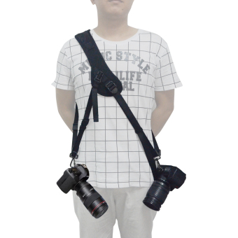 Mcoplus Universal Camera Quick Shoulder Strap Belt Single Shoulder Black Sling Sponge Pad With 2 String For Canon Nikon Sony Panasonic Olympus DSLR Holding 2 Cameras June 2018 - 4 Mcoplus Universal Camera Quick Shoulder Strap Belt Single Shoulder Black Sling Sponge Pad with 2 String for Canon Nikon Sony Panasonic Olympus DSLR Holding 2 Cameras - 4