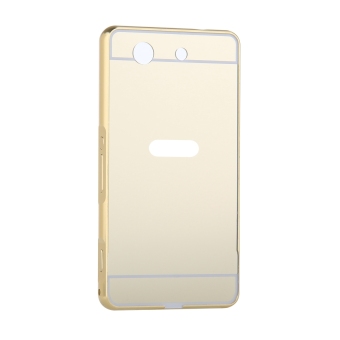 Metal Frame Bumper Case Mirror Effect Hard PC Back Cover For SonyXperia Z1 Compact / Z1 Mini (Gold) July 2018 - 2 Metal Frame Bumper Case Mirror Effect Hard PC Back Cover for SonyXperia Z1 Compact / Z1 Mini (Gold) - 2