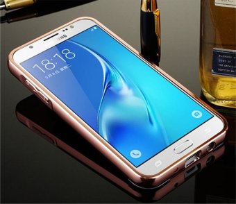 Metal Frame Mirror Back Cover Case For Sam Sung Galaxy J5 2016 (Rose Gold) - Intl June 2018 - 2 Metal Frame Mirror Back Cover Case For Sam sung Galaxy J5 2016 (Rose Gold) - intl - 2