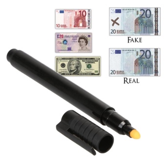 Money Checker Counterfeit Detector Marker Fake Banknotes Tester PenBlack - Intl June 2018 - 3 Money Checker Counterfeit Detector Marker Fake Banknotes Tester PenBlack - intl - 3