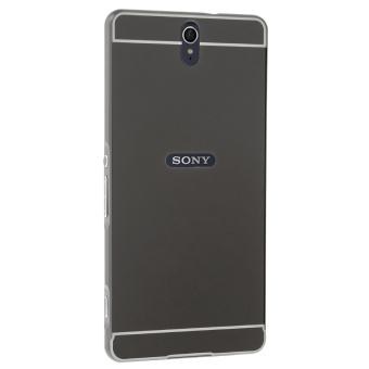Moonmini Hard PC Cover Mirror Metal Frame Bumper Case For SonyXperia C5 (Dark Grey) June 2018 - 3 Moonmini Hard PC Cover Mirror Metal Frame Bumper Case for SonyXperia C5 (Dark Grey) - 3