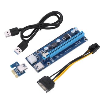 PCI-E Express 1x To 16x USB 3.0 Powered Extender Riser AdapterGraphics Card With SATA Cable - Intl June 2018 - 2 PCI-E Express 1x to 16x USB 3.0 Powered Extender Riser AdapterGraphics Card with SATA Cable - intl - 2