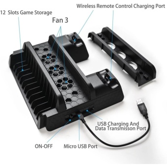 PS4 PRO PS4 SLIM Multi-Function Charging Stand With Cooling Fan & Disc Stand - Intl June 2018 - 4 PS4 PRO PS4 SLIM Multi-Function Charging stand with cooling fan & Disc Stand - intl - 4