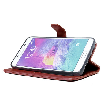 PU Leather Flip Stand Case Wallet Cover For Samsung Galaxy Note 5(Brown) - Intl June 2018 - 3 PU Leather Flip Stand Case Wallet Cover for Samsung Galaxy Note 5(Brown) - Intl - 3
