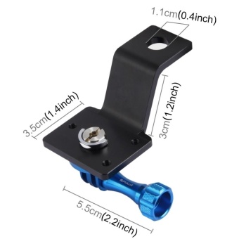 PULUZ Aluminum Alloy Motorcycle Fixed Holder Mount With Tripod Adapter And Screw For GoPro HERO5 Session /5 /4 Session /4 /3+ /3 /2 /1, Other Sport Cameras(Blue) - Intl April 2018 - 4 PULUZ Aluminum Alloy Motorcycle Fixed Holder Mount with Tripod Adapter and Screw for GoPro HERO5 Session /5 /4 Session /4 /3+ /3 /2 /1, Other Sport Cameras(Blue) - intl - 4