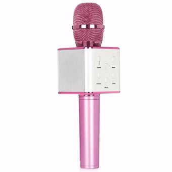 Q7 KTV Karaoke Wireless Bluetooth Microphone With Mic Speaker Condenser With Storage Box (Pink) July 2018 - 2 Q7 KTV Karaoke Wireless Bluetooth Microphone with Mic Speaker Condenser with Storage Box (Pink) - 2