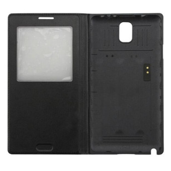 S View Window PU Leather Case Flip Cover For Samsung Galaxy Note 3N900 N9000 N9005 (Black) - Intl July 2018 - 3 S View Window PU Leather Case Flip Cover for Samsung Galaxy Note 3N900 N9000 N9005 (Black) - Intl - 3