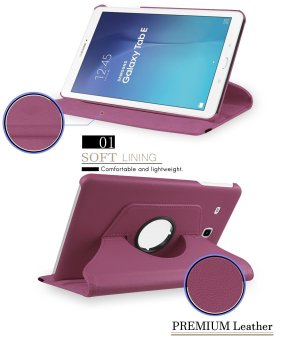 Samsung Galaxy Tab A 7.0 SM-T280 / SM-T285 7-inch Tablet Case - PULeather Rubberized Hard Shell 360 Degree Rotating Stand Smart Cover(Purple) July 2018 - 3 Samsung Galaxy Tab A 7.0 SM-T280 / SM-T285 7-inch Tablet Case - PULeather Rubberized Hard Shell 360 Degree Rotating Stand Smart Cover(Purple) - 3