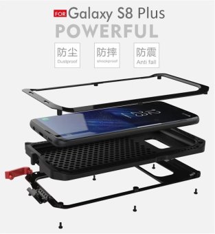 Shockproof Dustproof Water Resistant Aluminum Alloy Metal TemperedGlass Cover Case For Samsung Galaxy S8 Plus - Intl June 2018 - 2 Shockproof Dustproof Water Resistant Aluminum Alloy Metal TemperedGlass Cover Case For Samsung Galaxy S8 Plus - intl - 2