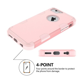 Shockproof Hybrid Silicone Rubber Protective Hard Case Cover For Apple IPhone 6s Plus Rose Gold - Intl June 2018 - 4 Shockproof Hybrid Silicone Rubber Protective Hard Case Cover for Apple iPhone 6s Plus Rose Gold - intl - 4