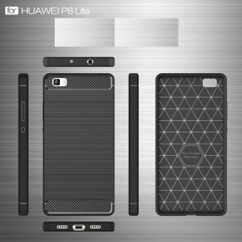 Soft TPU Shock Absorption And Carbon Fiber Design Silicone Case For Huawei P8 Lite (2015) - Intl June 2018 - 4 Soft TPU Shock Absorption and Carbon Fiber Design Silicone Case for Huawei P8 Lite (2015) - intl - 4