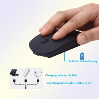 Super Slim Rechargeable 2.4G Wireless Mouse For PC And Laptop AndAndroid - Intl June 2018 - 2 Super Slim Rechargeable 2.4G Wireless Mouse For PC And Laptop AndAndroid - intl - 2
