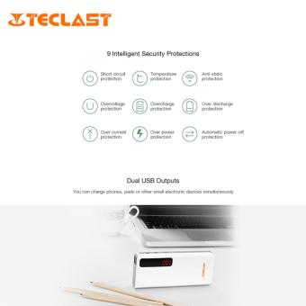 TECLAST T100CE 10000mAh Power Bank With Dual Input Dual Outputs(White) July 2018 - 4 TECLAST T100CE 10000mAh Power Bank with Dual Input Dual Outputs(White) - 4