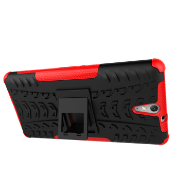TPU + PC Armor Hybrid Case For Sony Xperia C5 Ultra (Red) June 2018 - 4 TPU + PC Armor Hybrid Case for Sony Xperia C5 Ultra (Red) - 4