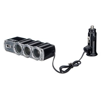Triple USB Car Cigarette Lighter Socket Splitter Charger Adapter 12V 24V (Black) June 2018 - 3 Triple USB Car Cigarette Lighter Socket Splitter Charger Adapter 12V 24V (Black) - 3