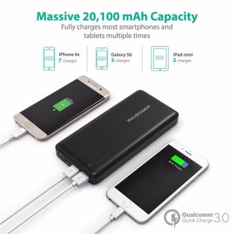 Type-C/USB-C Input & Output RAVPower RP-PB43-BLACK 20100mAhPortable Charger QC 3.0 Qualcomm Quick Charge 3.0 Power BankExternal Battery Pack For Macbook, Nexus 6, IPhone And More June 2018 - 2 Type-C/USB-C Input & Output RAVPower RP-PB43-BLACK 20100mAhPortable Charger QC 3.0 Qualcomm Quick Charge 3.0 Power BankExternal Battery Pack for Macbook, Nexus 6, iPhone and More - 2