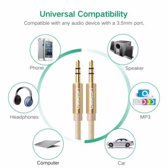 UGREEN 3.5mm To 3.5 Mm Jack Aux Cord Gold-Plated Metal ConnectorAudio Cable - 3m,Gold - Intl June 2018 - 3 UGREEN 3.5mm to 3.5 mm Jack Aux Cord Gold-Plated Metal ConnectorAudio Cable - 3m,Gold - intl - 3