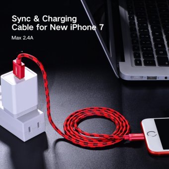 UGREEN Metal Alloy USB Lightning Cable USB Charger Cable NylonBradied Design For IPhone 4 5 6 7 IPad - Red,0.5M - Intl July 2018 - 2 UGREEN Metal Alloy USB Lightning Cable USB Charger Cable NylonBradied Design for iPhone 4 5 6 7 iPad - Red,0.5M - intl - 2